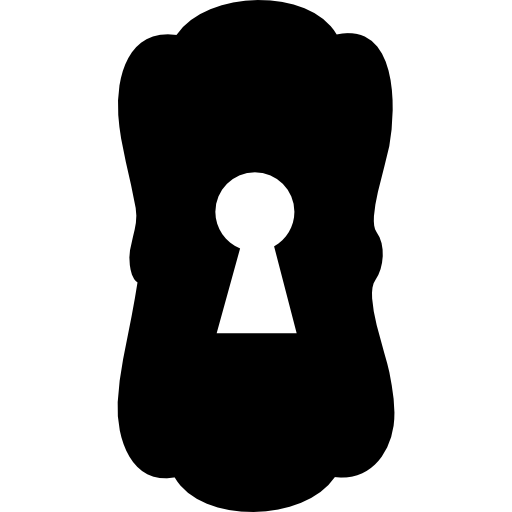 Big keyhole black shape